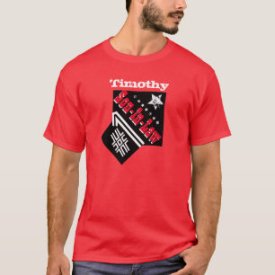 Camiseta Blanco rojo negro A06C del YERNO del número uno