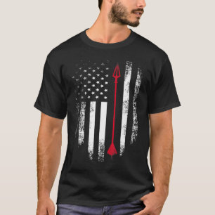 Camiseta Blanco Rojo Vintage de EEUU - Flor Arquera Flecha
