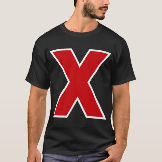 Camiseta Blanco rojo X