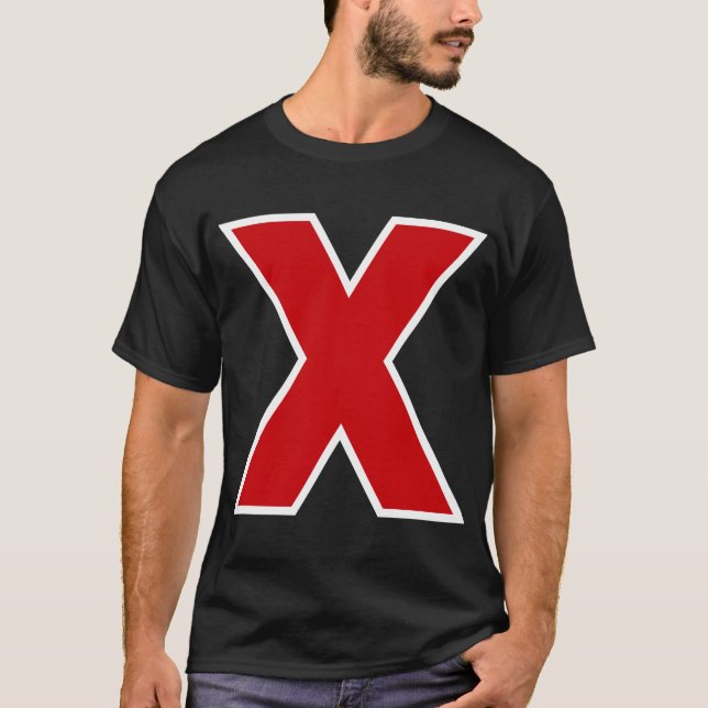 Camiseta Blanco rojo X (Anverso)