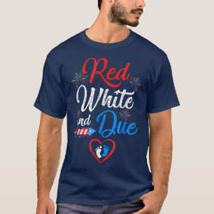 Camiseta Blanco Rojo Y 4 De Julio Embarazo Independientes
