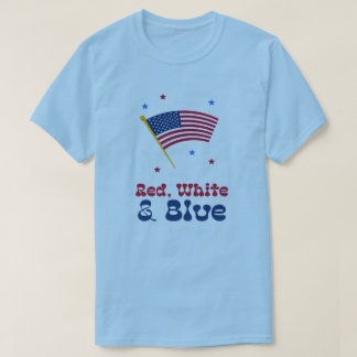 Camiseta Blanco rojo y azul