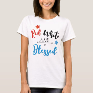 Camiseta Blanco rojo y bendito