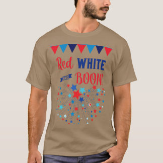 Camiseta Blanco rojo y BOOM
