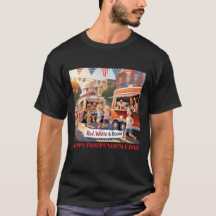 Camiseta ¡Blanco Rojo y Boom! Familia Patriótica Celeb Pers