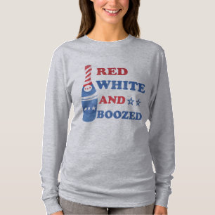 Camiseta Blanco Rojo Y Bootizado 4 de july T-Shirt