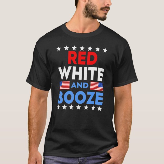 Camiseta Blanco Rojo Y Booze (Anverso)