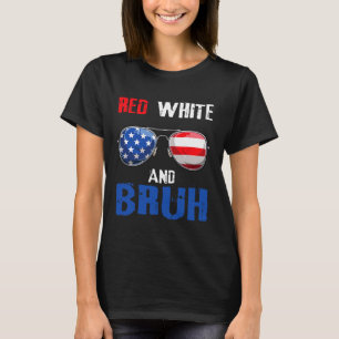Camiseta Blanco Rojo Y Bruto 4 De Julio Niños Adolescentes