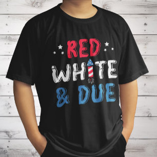 Camiseta Blanco Rojo Y Debido, Regalos De Invitación De Emb