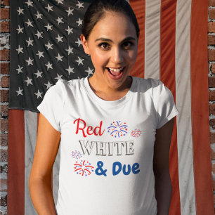 Camiseta Blanco Rojo y Embarazo Debido