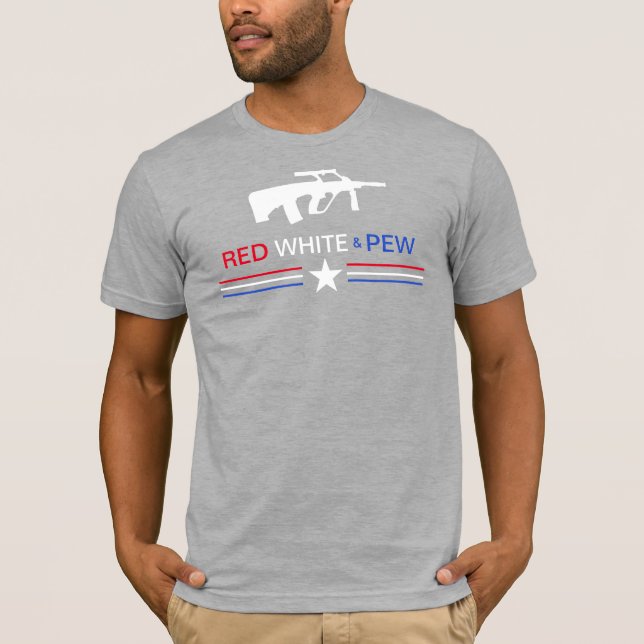 Camiseta Blanco rojo y marrón patriótico (Anverso)