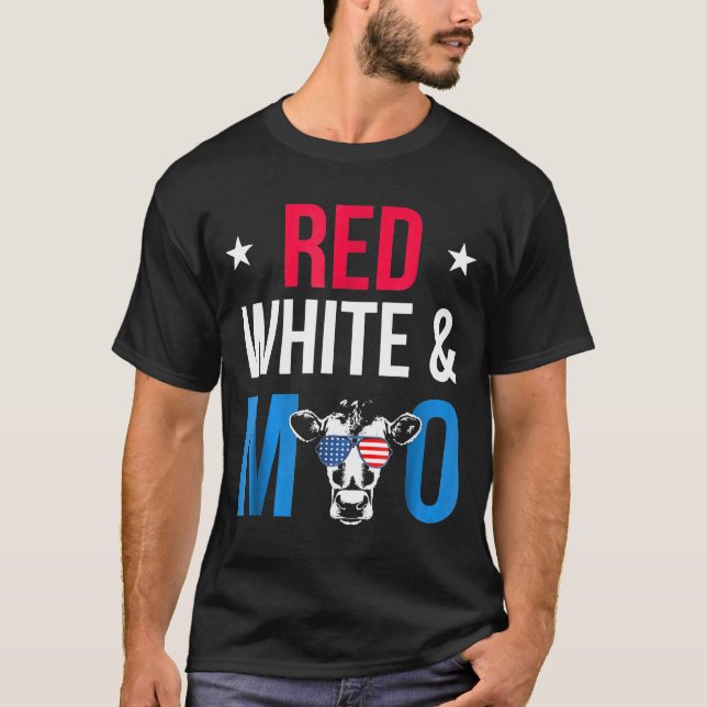 Camiseta Blanco Rojo Y Patriótico De Los Estados Unidos (Anverso)