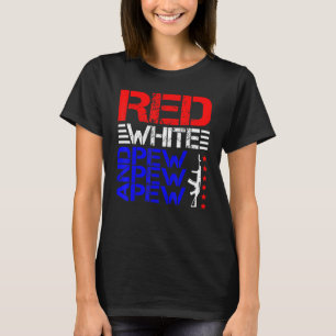 Camiseta Blanco Rojo Y Pew Pew Pew
