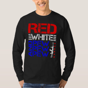 Camiseta Blanco Rojo Y Pew Pew Pew