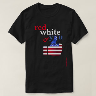 Camiseta Blanco rojo y usted