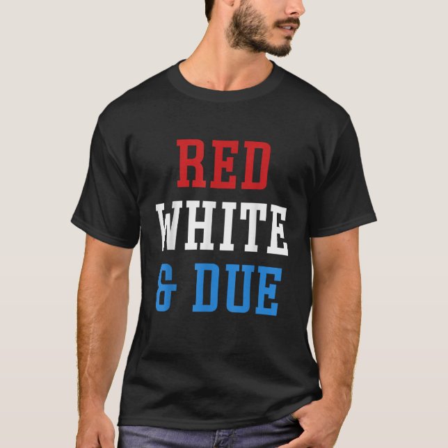 Camiseta Blanco Rojo y Vencimiento 4 de Julio Estados Unido (Anverso)