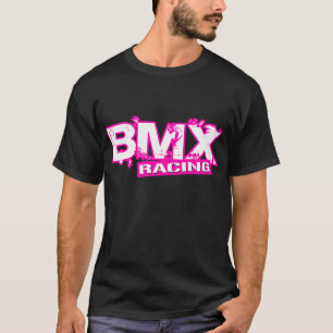 CAMISETA BLANCO ROSADO QUE COMPITE CON DE BMX