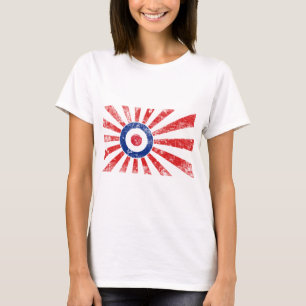 Camiseta Blanco Roundel del resplandor solar de Mods de la