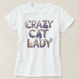 Camiseta Blanco Señora Gato Loco