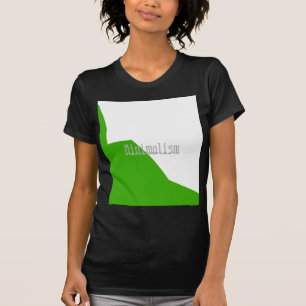 Camiseta Blanco verde minimalista