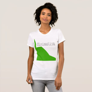 Camiseta Blanco verde minimalista