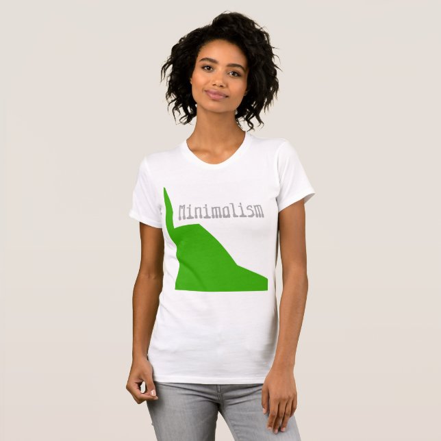 Camiseta Blanco verde minimalista (Anverso completo)