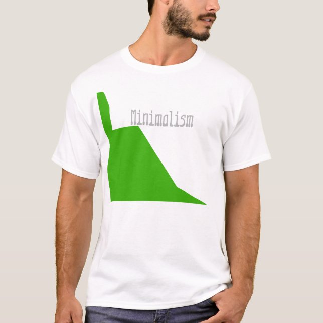 Camiseta Blanco verde minimalista (Anverso)