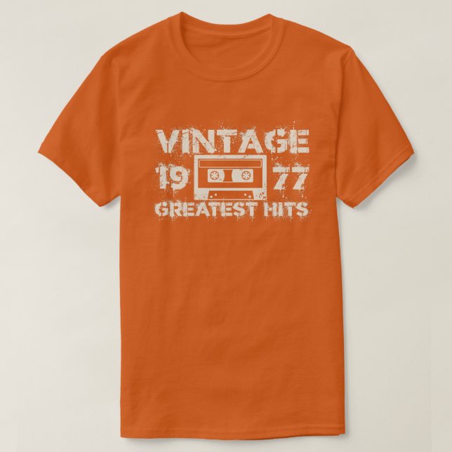 Camiseta Blanco Vintage de 1977 (Diseño del anverso)