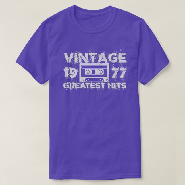 Camiseta Blanco Vintage de 1977 (Diseño del anverso)