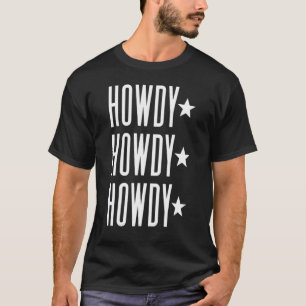 Camiseta Blanco Vintage Howdy Rodeo Occidental País Sureño