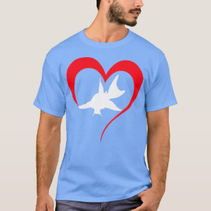 Camiseta Blanco y azul Pleco Rojo