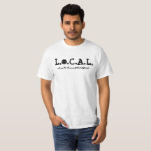 Camiseta blanco y negro de L.O.C.A.L