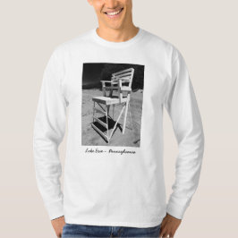 Camiseta blanco y negro de la foto de la silla del