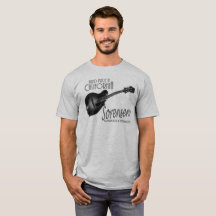 Camiseta blanco y negro de la mandolina de