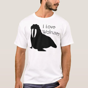 Camiseta blanco y negro de la morsa