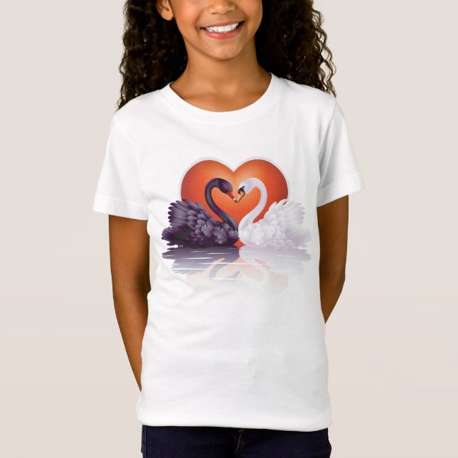 Camiseta blanco y negro de los chicas de los (Anverso)