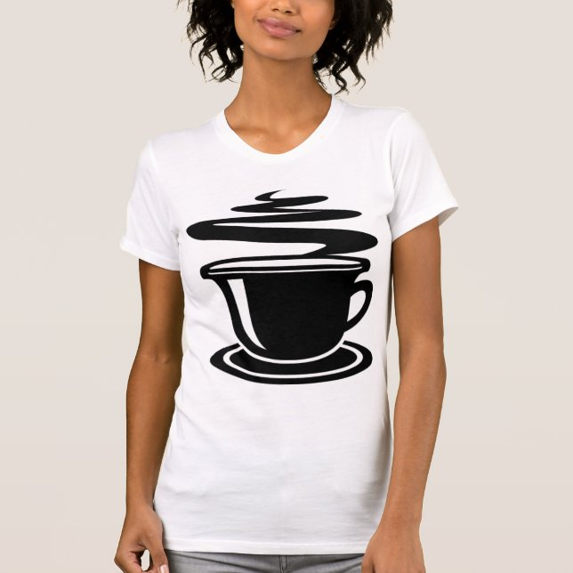 CAMISETA BLANCO Y NEGRO DEL CAFÉ (Anverso)