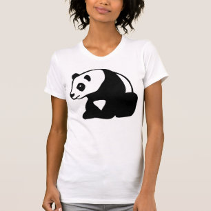 CAMISETA BLANCO Y NEGRO DEL OSO DE PANDA