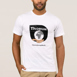 Camiseta blanco y negro del torio del logotipo