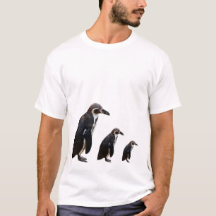 Camiseta blanco y negro linda del pingüino de 3