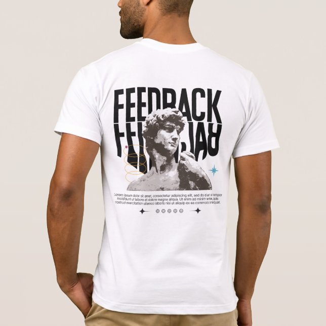 Camiseta Blanco y Negro Minimalista  (Reverso)