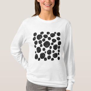 Camiseta Blanco y negro, modelo de los rosas