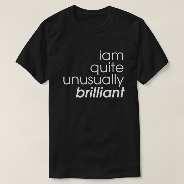 Camiseta Blanco y negro muy inusualmente brillante de I'am (Diseño del anverso)