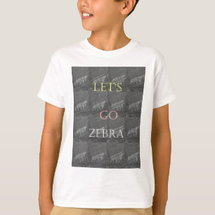 Camiseta Blanco y negro vamos cebra Hakuna Matata motivo