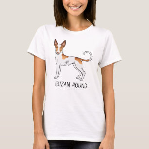 Camiseta Blanco Y Rojo Ibiza Cuelgan Perro De Abrigo Suave 