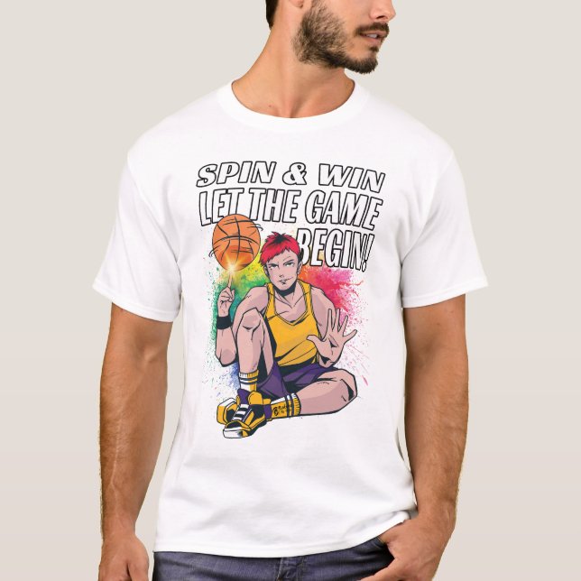Camiseta Blancos de los Anime de la Bolsa de la Cesta (Anverso)