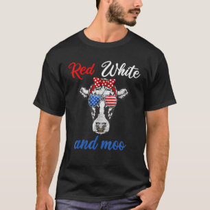 Camiseta Blancos Rojos Y Moo 4 De Julio Usa Patriot
