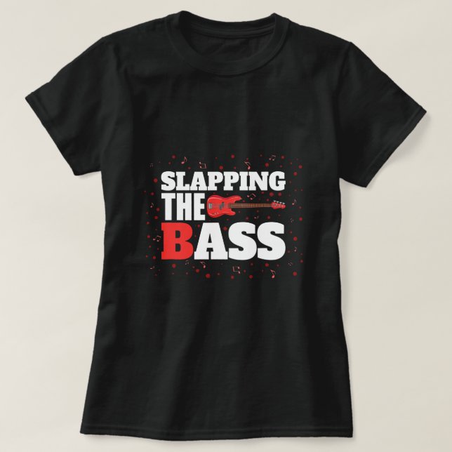 Camiseta Blapidando el BAss guitarra Bass Player Battend Mu (Diseño del anverso)
