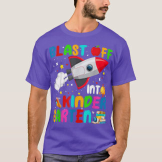 Camiseta Blast Off Into Kindergarten Outer Space Back To Sc