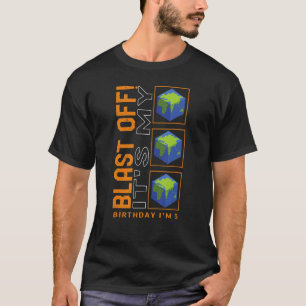 Camiseta Blast Off It's My Birthday I’m 5, Space Planets Sy